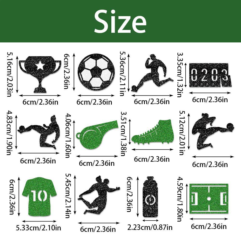 12Pcs Soccer Cake Decoration paper Soccer Ball Cupcake Toppers Sport Cupcake Picks Football Theme Birthday Cake Toppers