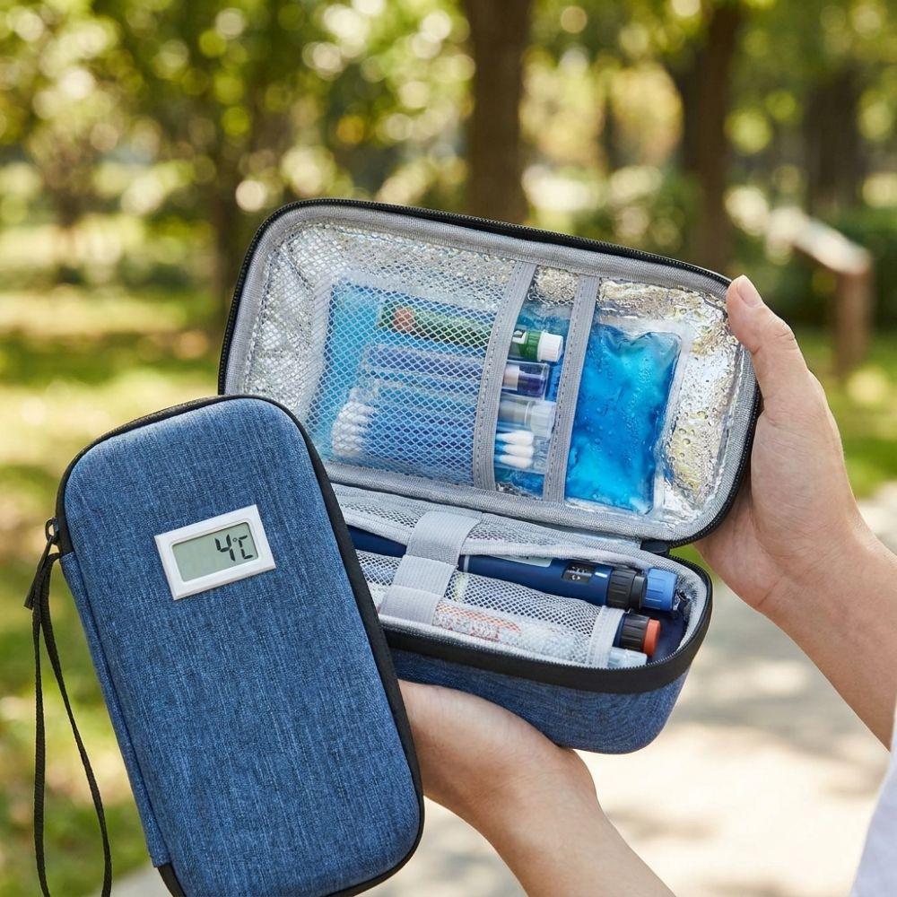 Thermal Insulated Insulin Cooling Bag Portable Travel Cooler Case  Outdoor Camping