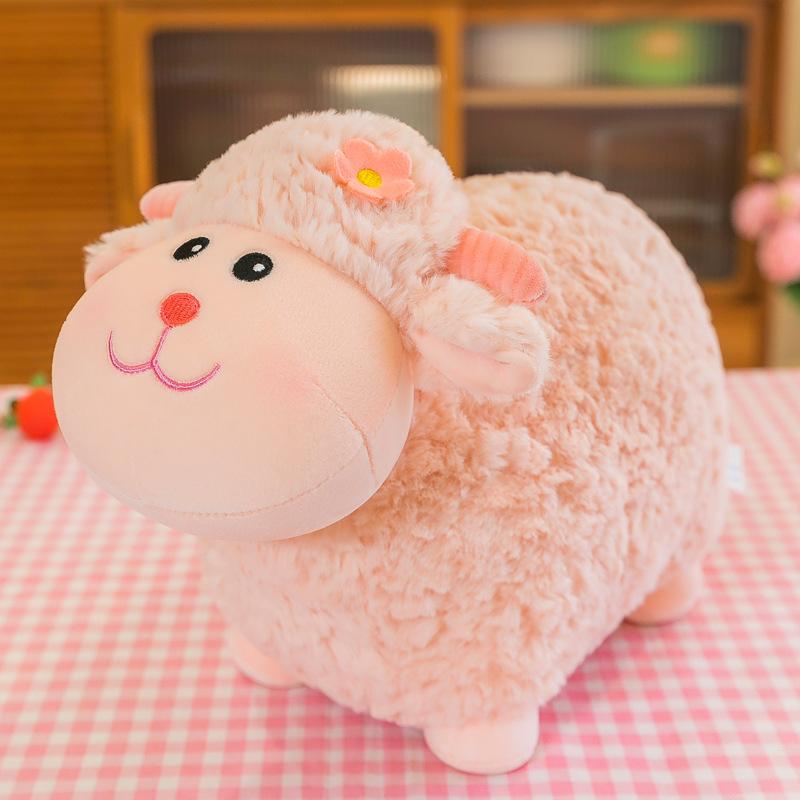 Adorable Lamb Cartoon Plush Doll Short Plush Stuffed Gift Animal