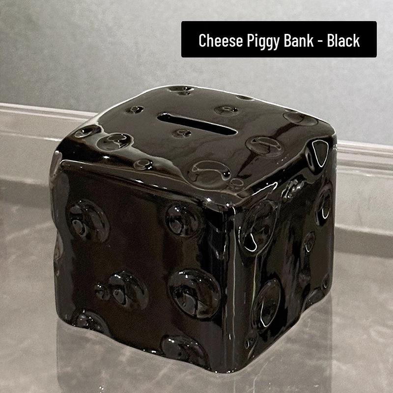 

Large Ceramic Cheese Piggy Bank for Kids 2025 - Deposit & Withdraw Coins, New Style