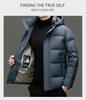 Men's 90% Goose Down Hooded Winter Jacket – Casual, Warm, Fashionable, Short Coat