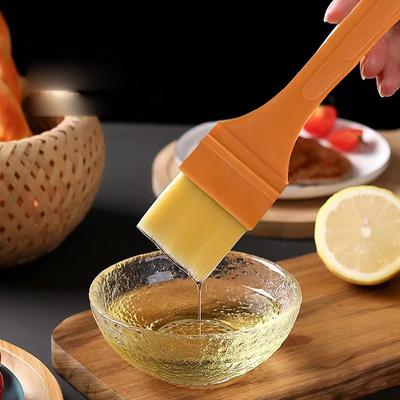 High Temperature Resistant Plastic Handle BBQ Kitchen Tool3Pcs Barbecue Brush Split Type Cake Baking Pastry Cooking Oil Brushes