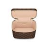 Louis Vuitton Zipper Closure Design Canvas And Leather Makeup Bag Women Handbags Brown M42265