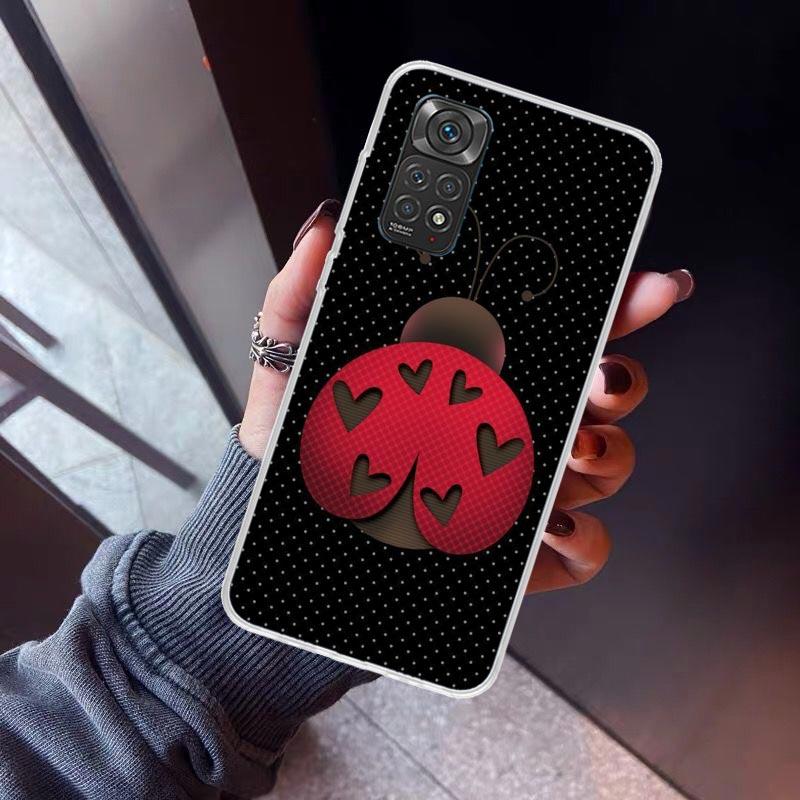 Insect Seven-Star Ladybug Phone Case For Xiaomi Redmi Note 10 11 12 13 14 15 Pro Plus 11S 12S 14S 11T 11E 10S Soft TPU Back Cove