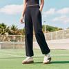 Anta Retro Comfortable Simple Fashion Versatile Loose Straight Leg Knitted Sports Pants Women Bottoms Basic-Black 162528323-2
