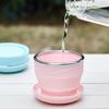 with Lid Collapsible Travel Cups 180ml Telescopic Drinking Mug Mini Retractable Cup  for Outdoor