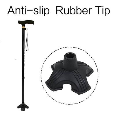Self Standing Anti Skid Four Base Support Rubber Pad Cane Tip Walking Stick End Bottom Crutch Pad