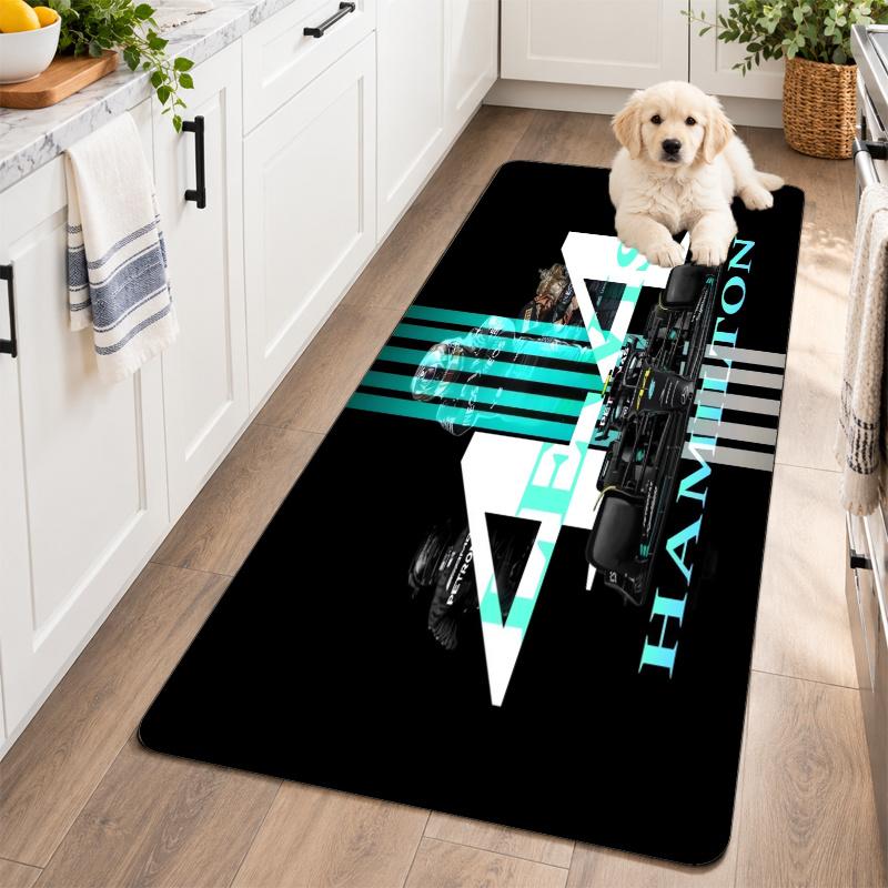 Flannel Kitchen Mat Lewis Hamilton Soft Area Rug Non Slip Floor Carpet Home Decoration