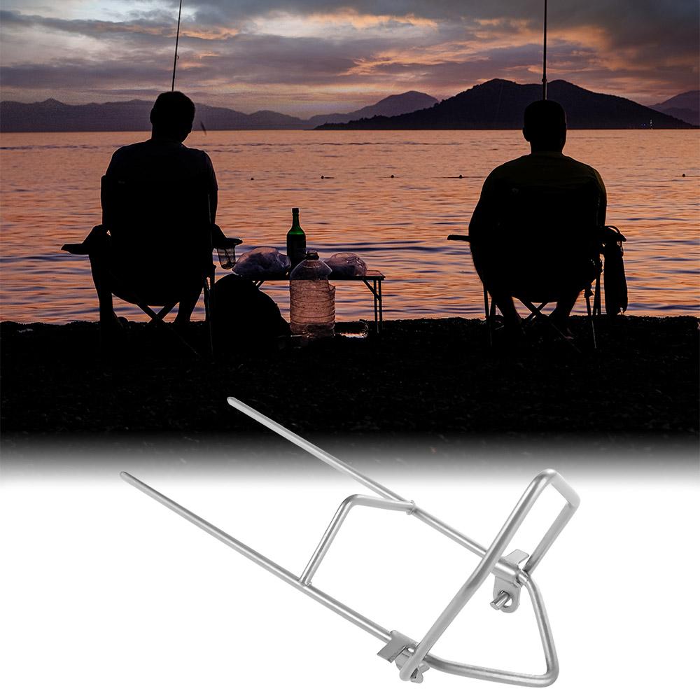 Rack Silver Insert Ground Fishing Pole Bracket Fishing Rod Holder Pole Holder Fishing Rod Stand