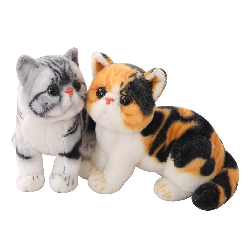 1 Stück 26CM Süßes Simulationskatzen-Stofftier Spielzeug Gefüllte Weiche Haustierkatzen-Puppen Kawaii Tier-Stofftiere für Kinder Kinder Geburtstagsdeko