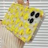 Yellow Duck Painted Clear Phone Case for iPhone 16 16E 14 13 15 12 11 Pro Max XR 7 8 Plus 16 Pro Thick Transparent Soft Cover