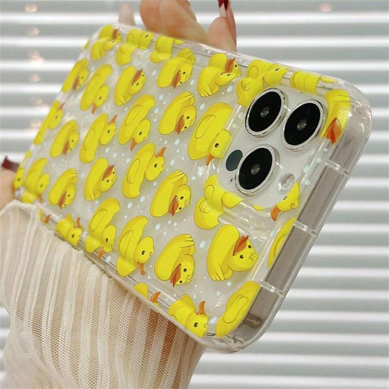 Case for Samsung Galaxy S25 S24 S23 S22 Ultra Plu FE Cases Yellow Duck Painted TPU Cover for A53 A52 A14 A54 A55 A35 A15 Case