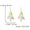 New Design Splicing Christmas Tree for Women Fashion Pentagram Hollow Tree Metal Drop Earring Punk Cool Girl Jewelry Accessories
