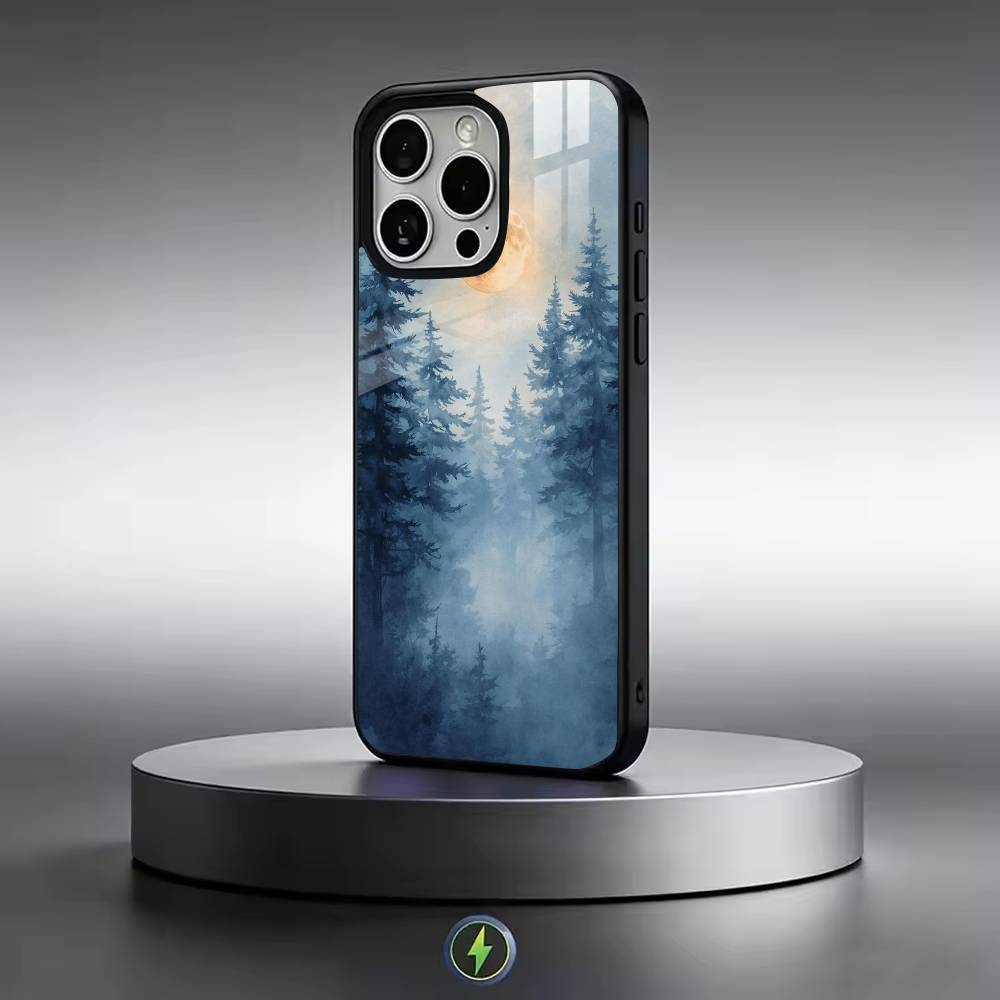 Mountain-n Forest-t Phone Case For iPhone17,16,15,14,13,12,11 Plus,Pro Magnetic For Magsafe Wireless Charging iPhone14ProMax