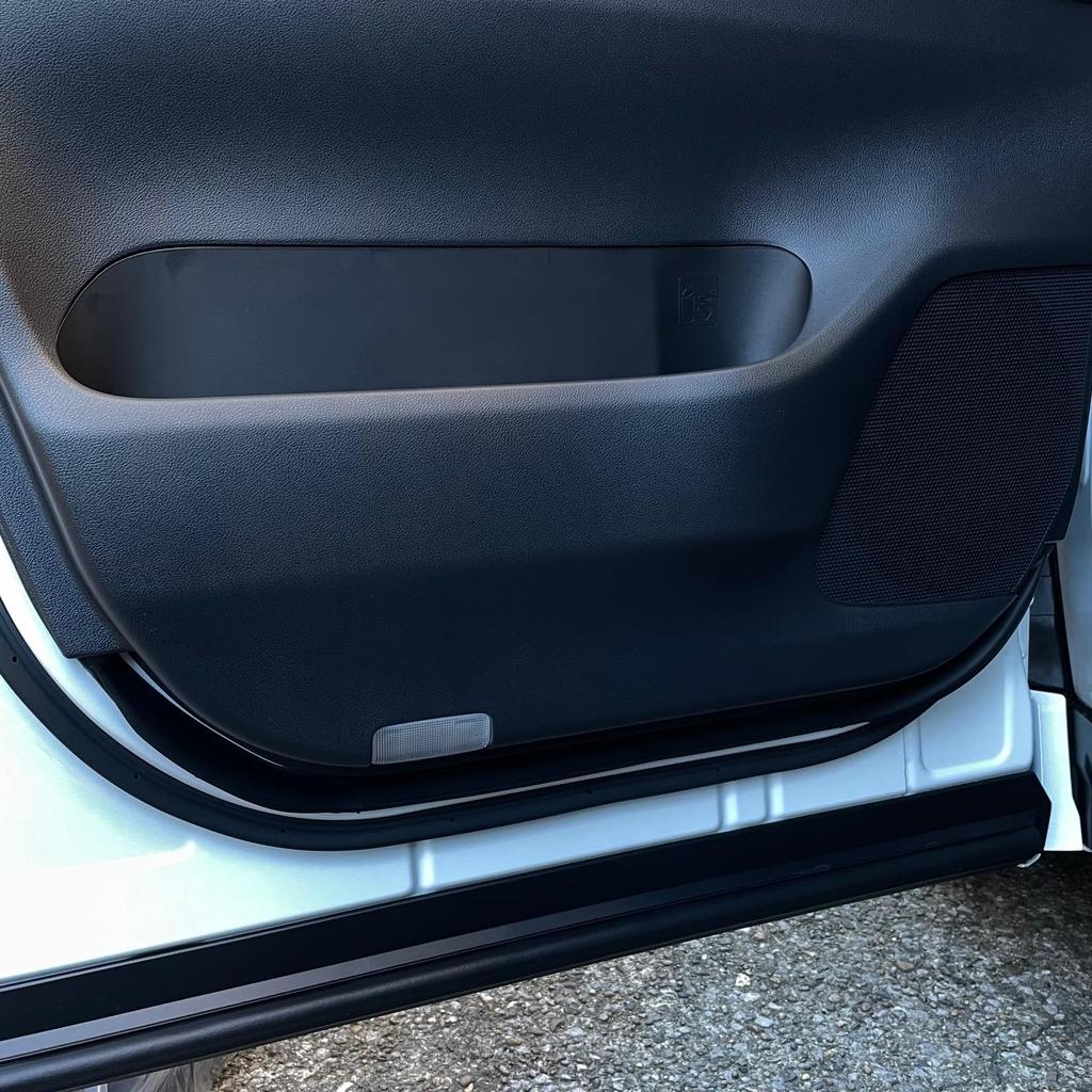 CGP Front Kick Guards, Black PU Leather Foot Side Panel Guards for 40 Series Alphard and Vellfire, Door Protectors, 2-Piece Set (HN12-T13801B-KIC)