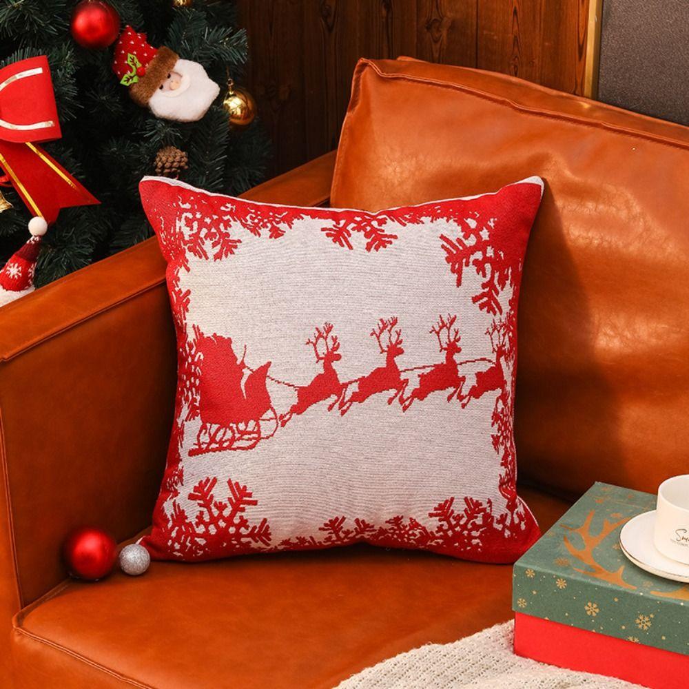 INS Style Christmas Pillowcase Snowflake Cushion Cover Throw Pillowcover Living Room/Office