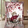 Unicorns Dreaming Under Rainbow Theme Blanket Lightweight Warm Flannel Blanket Decorative Throw Blanket for Home Decoration