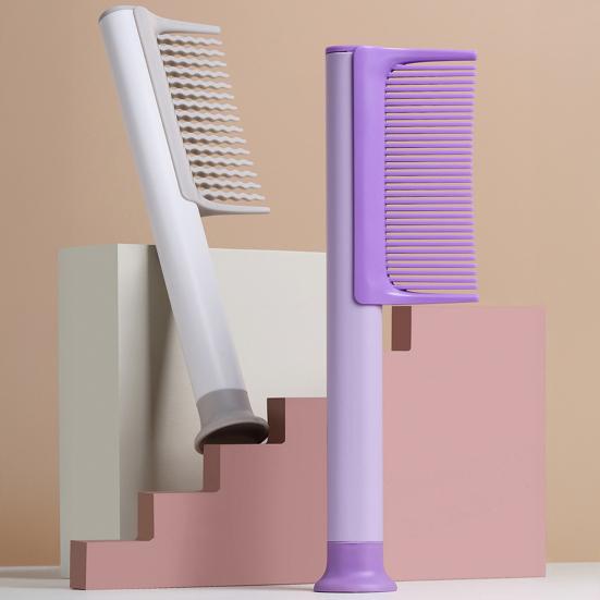 Detachable Hair Comb with Replaceable Wavy/Straight Teeth Suction Cup Anti-static Professional Men Women Hair Styling Detangling Comb