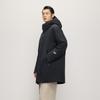 Men's Black Goose Down Mid-Length Trench Coat