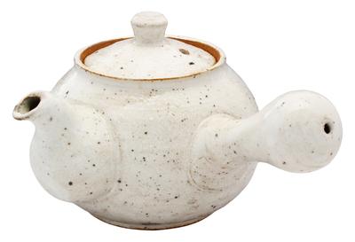 Mino Ware Teapot Pot Capacity Approximately 460ml Iron Powdered White with Presentation Made In Japan "Shigeyasu Ohno" (Comes Box) 134-0033