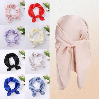 70 * 70 Four Seasons Available New Women'S Small Square Scarf, High Grade Letter Printed Scarf, Professional Scarf, Satin Scarf