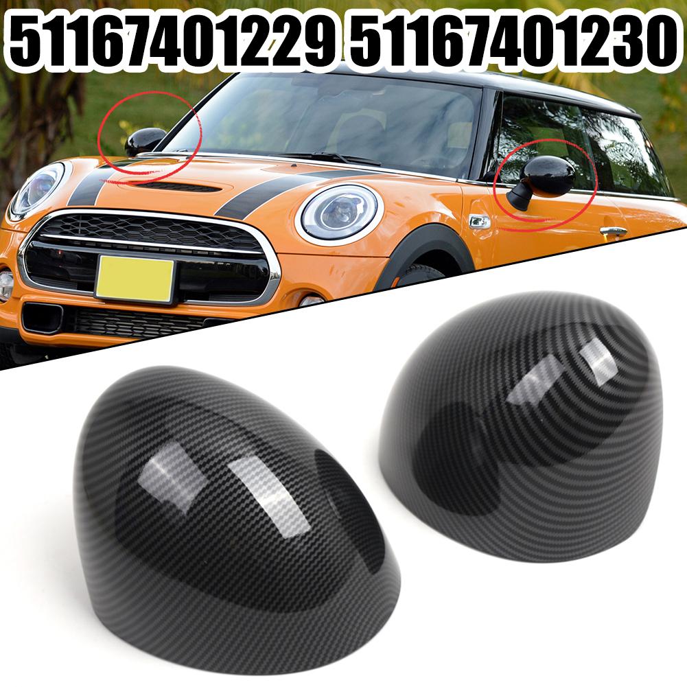 Car LHD Carbon Pattern Side Mirror Cover For Mini Cooper F54 F55 F56 F60 L+R 14-19 Side Wing Rearview Mirror Cover