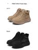 2025 Autumn/Winter Women's Fleece-Lined High-Top Sneakers with Thick Soles