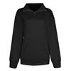 Women's Fashion Casual Solid Zipper Standing Neck Long Sleeve Sweater