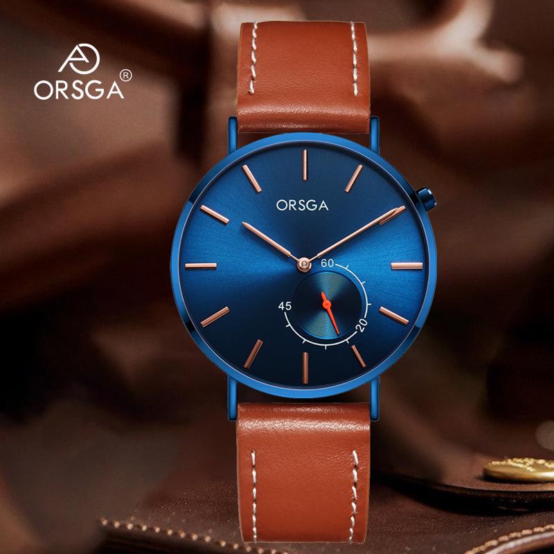 ORSGA Fashion Ultra-Thin Minimalist Men's Waterproof Quartz Watch
