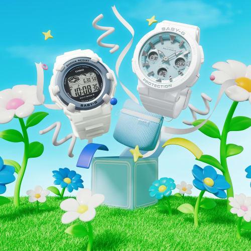 Casio Baby-G Spring Package Funkgesteuerte Solaruhr BGR-3003SP-7JR Damen Weiß