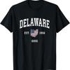 Camiseta Esportiva com Design de Bandeira Americana Vintage Delaware Ohio Oh