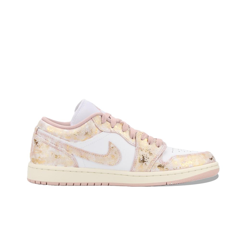 Jordan Air Jordan 1 Vintage Basketball Shoes Women's Low top Pink/White/Gold DC0774-606(Team724-)