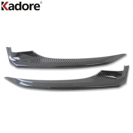 For Toyota Camry 70 SE XSE 2018   Carbon Fiber Car Front Bottom Bumper Corner Cover Trim Molding Strip Accessories