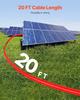 VEVOR Cablu de Extensie Panou Solar 6.1m/20FT cu Conectori Mamă și Tată 10AWG/6 mm² 1 Pereche