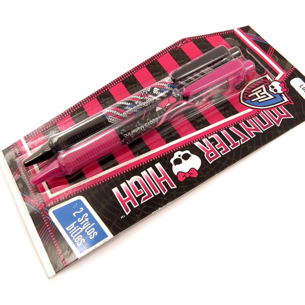 Monster High [L0959] - 2 stylos 'Monster High' noir rose