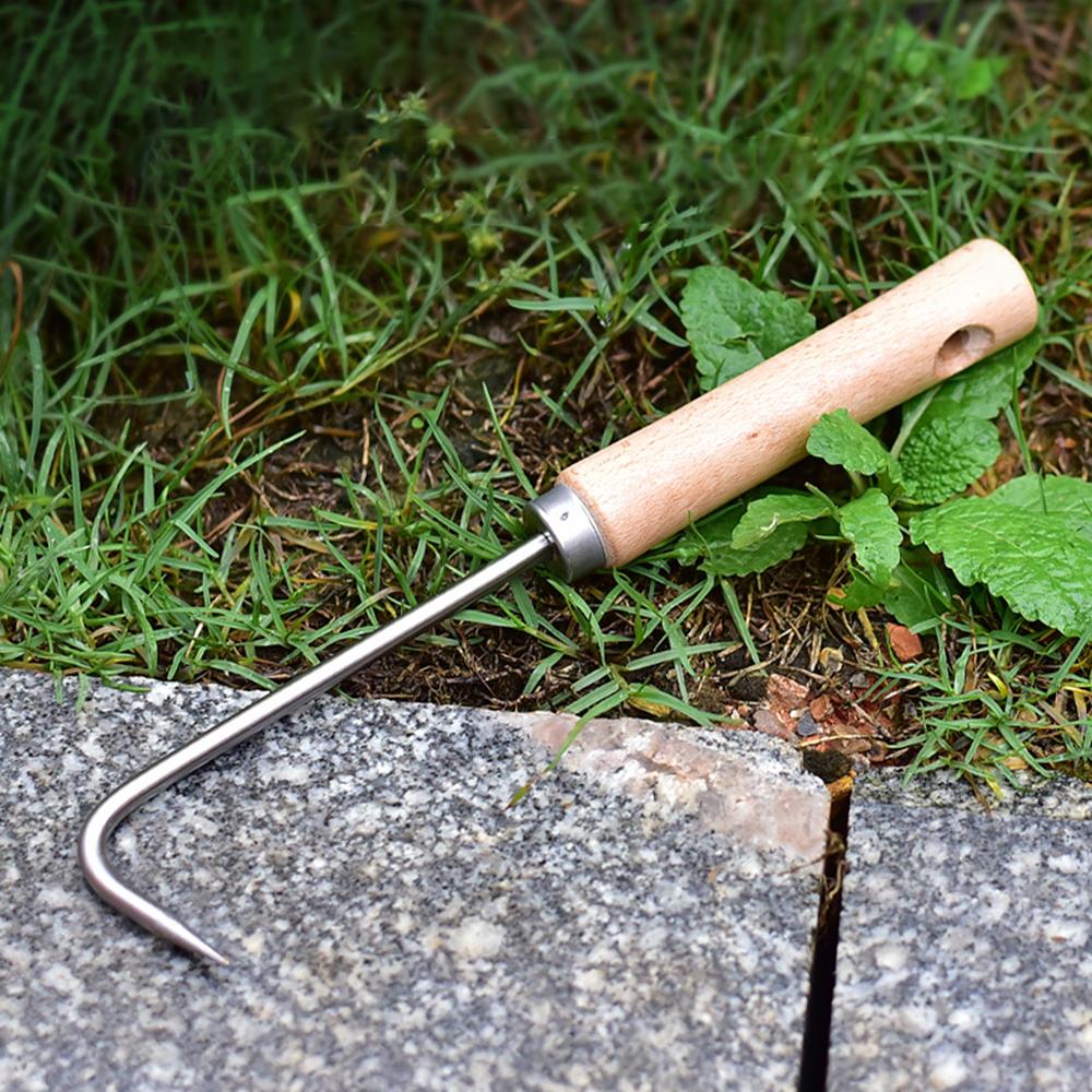 1PC Black Stainless Steel Hook Single Claw Root Hook Loosening Tool Root Hook Gardening Tool Potted Bonsai Maintenance