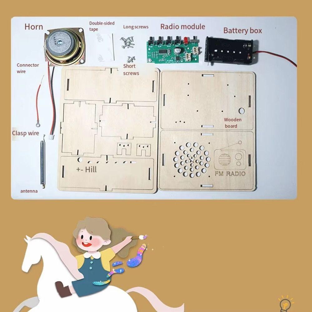 Steam Model Science Education Radio Handmade DIY Scientific Training FM Radio for Home