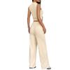 Women's Slim Fit Sleeveless Vest Casual Pants Set