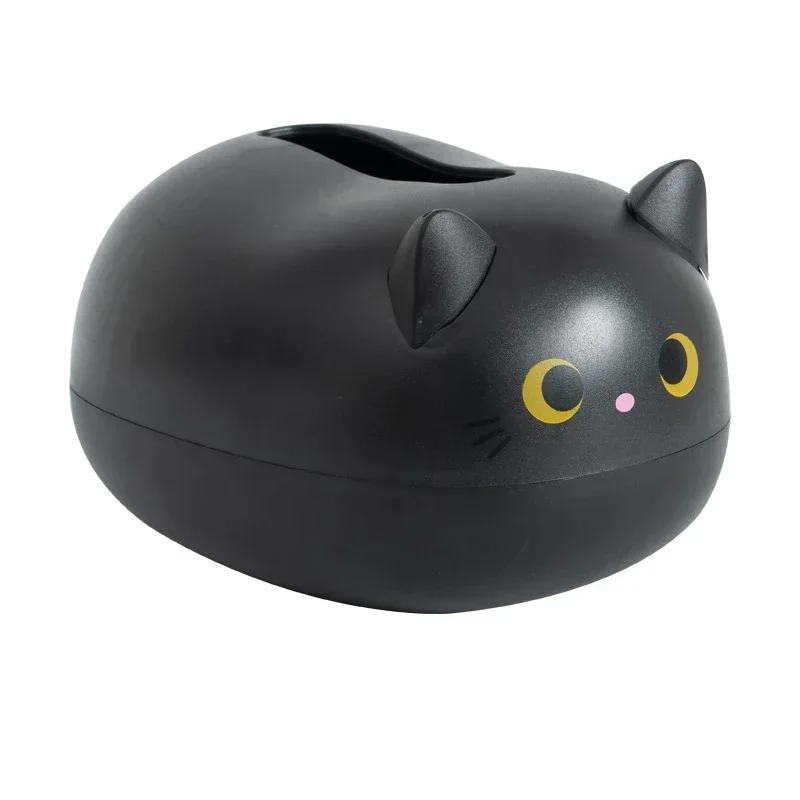 Cartoon Cat Tissue Box Home Living Room Napkin Storage Box Multifu Kitchen Paper Container Living Room Desktop Decor Storage