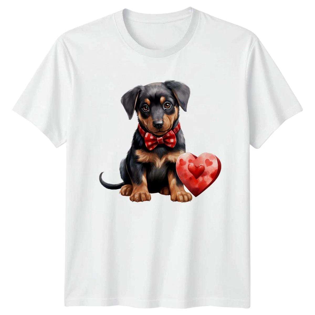 Puppy Valentines Day Animals Mens Womens Graphic Tee Shirt XXXXL