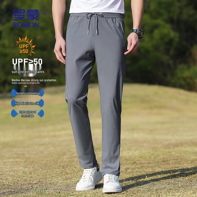 ROMON Unisex Ice Silk Sunscreen Quick-Dry Casual Pants