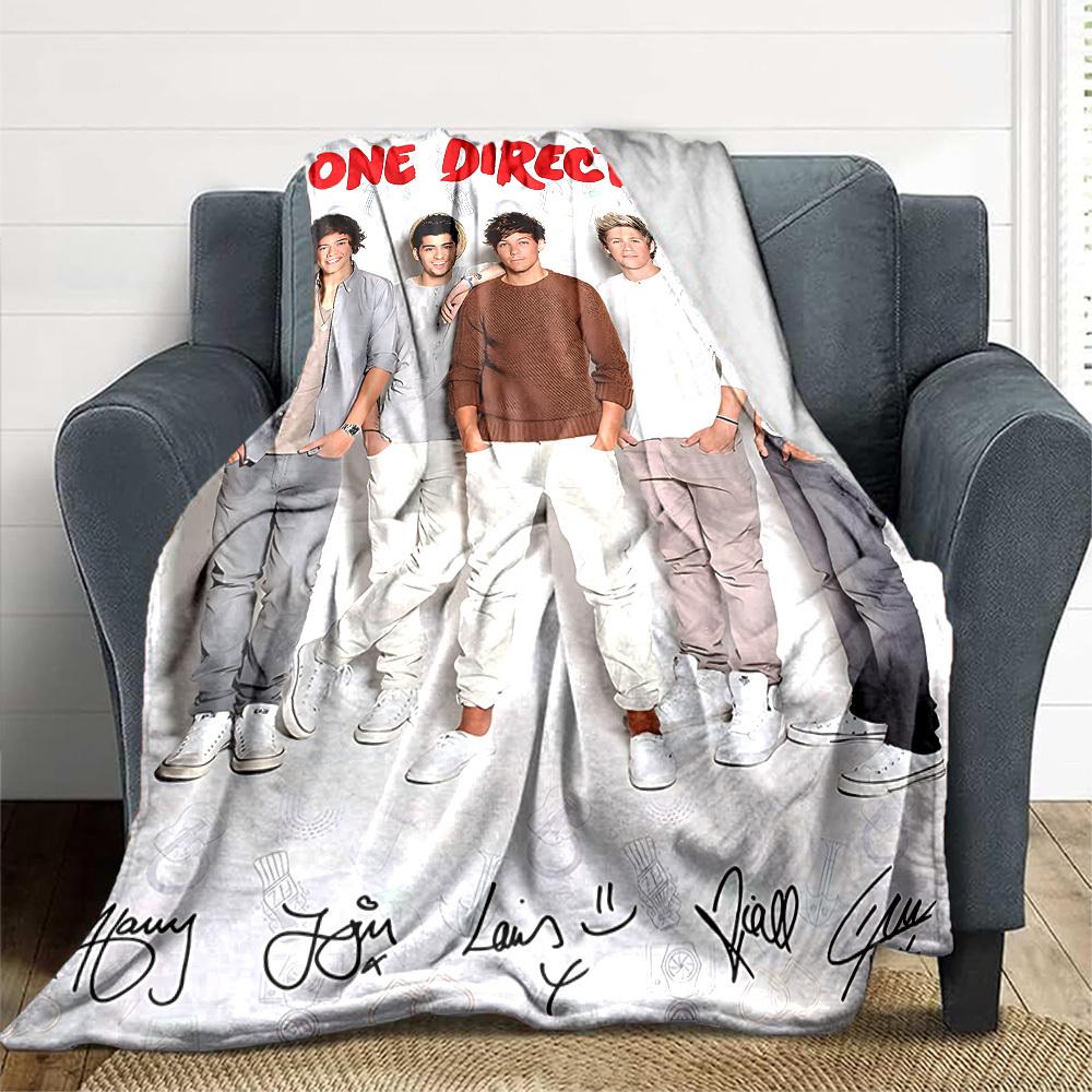 

1PC One Direction Blanket Lightweight Flannel Throw Blanket for Sofa, Bed, Travel, Camping, Livingroom, Office, Couch 80x120cm
