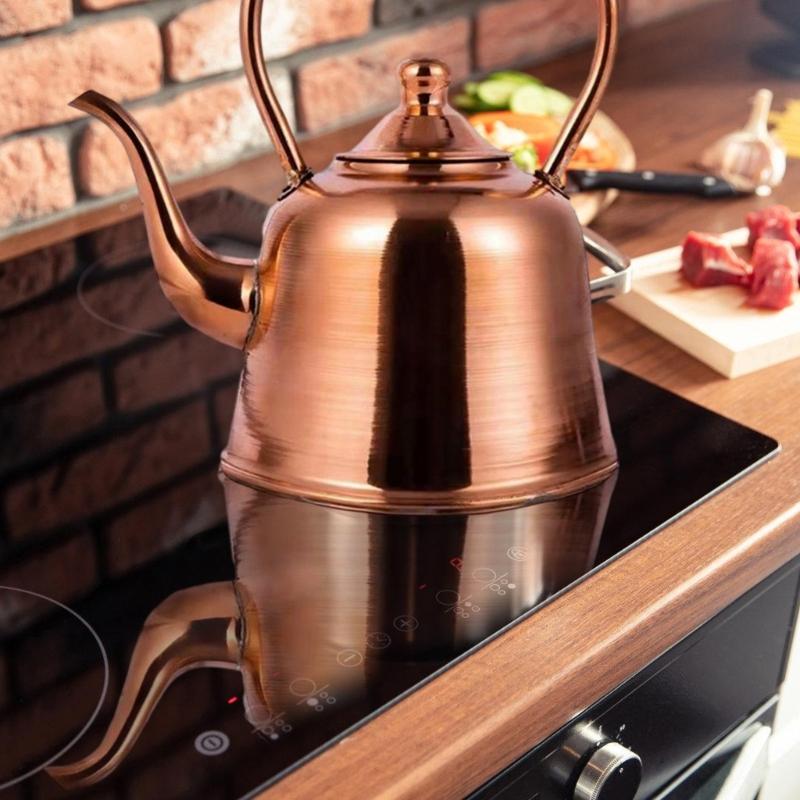 

J0MC 2л Мідний Чайник для Сучасних Кухонь Чайник для Газової Плити Кип ятіння Води China Mainland