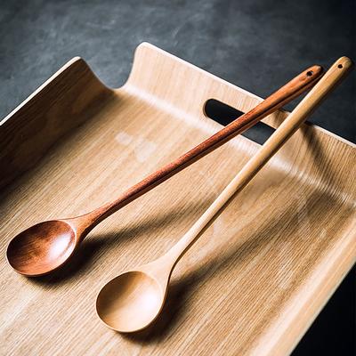Cuchara de madera larga para revolver Cuchara de madera con mango largo Cuchara de madera para revolver y cocinar Cuchara de madera extendida para cocinar