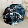 Cr7 Football Legend Portable Automatic Umbrella Folding Umbrella with 8 Ribs Durable Plastic & Iron All-Season Umbrella for Travel Fashionable