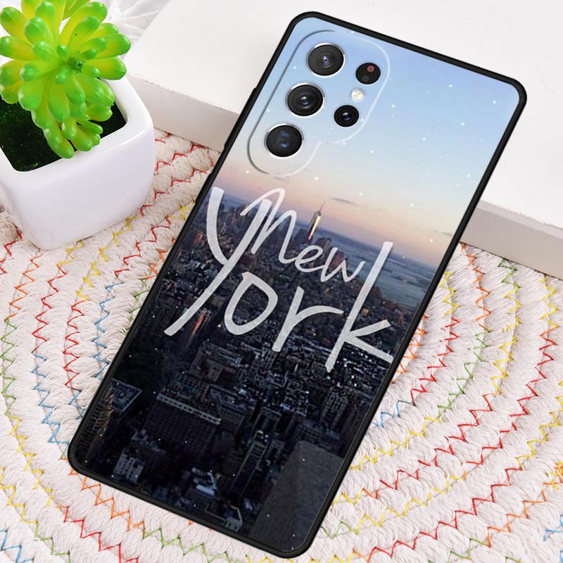 NEW YORK AMERICAN CITY Silicone Phone Case For Samsung Galaxy note 10 pro S26 S25 S24 S23 S22 S21 Plus S25Ultra Capa Cover