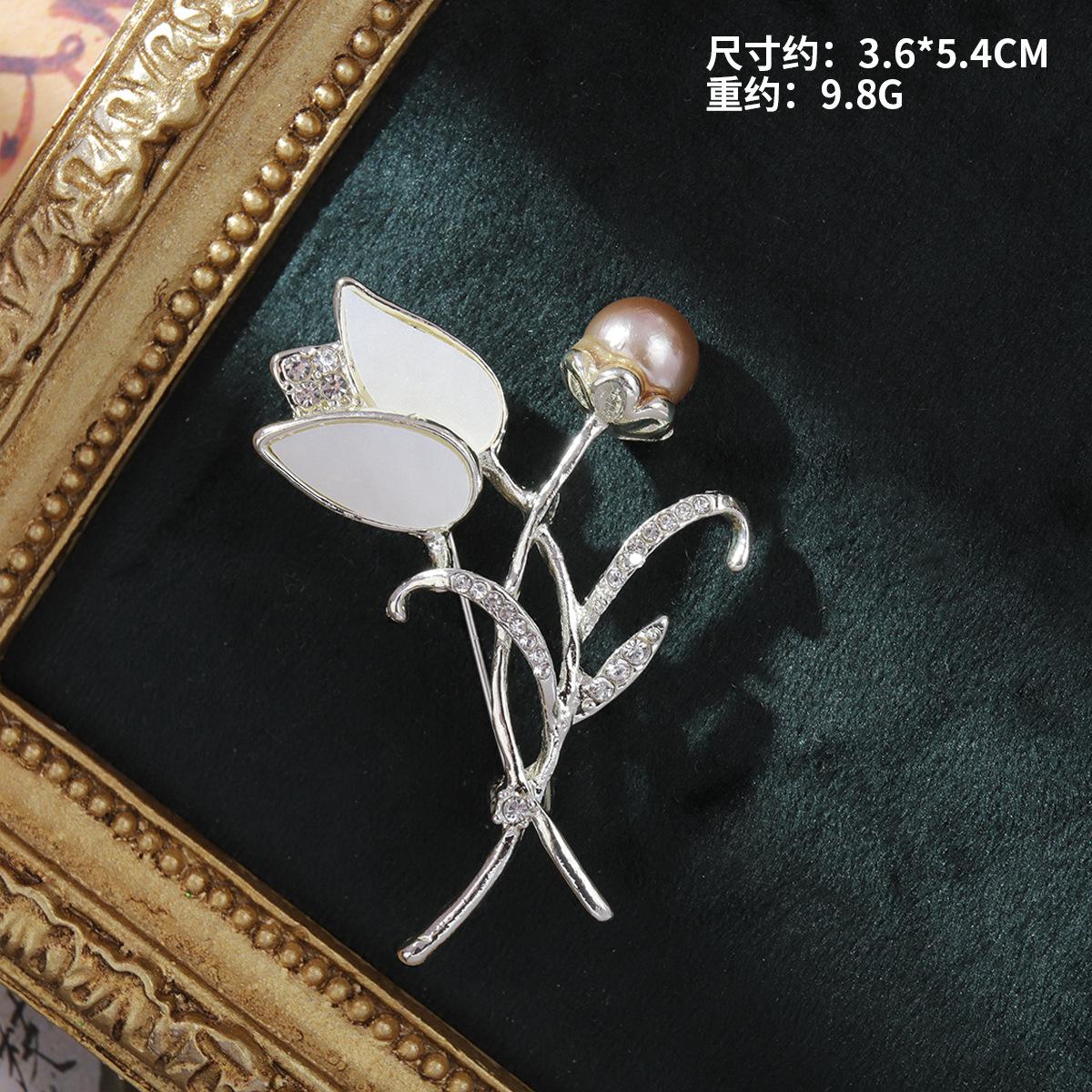 

Niche High-End сплав горный хрусталь брошь пальто корсаж жемчужная булавка модная одежда аксессуары