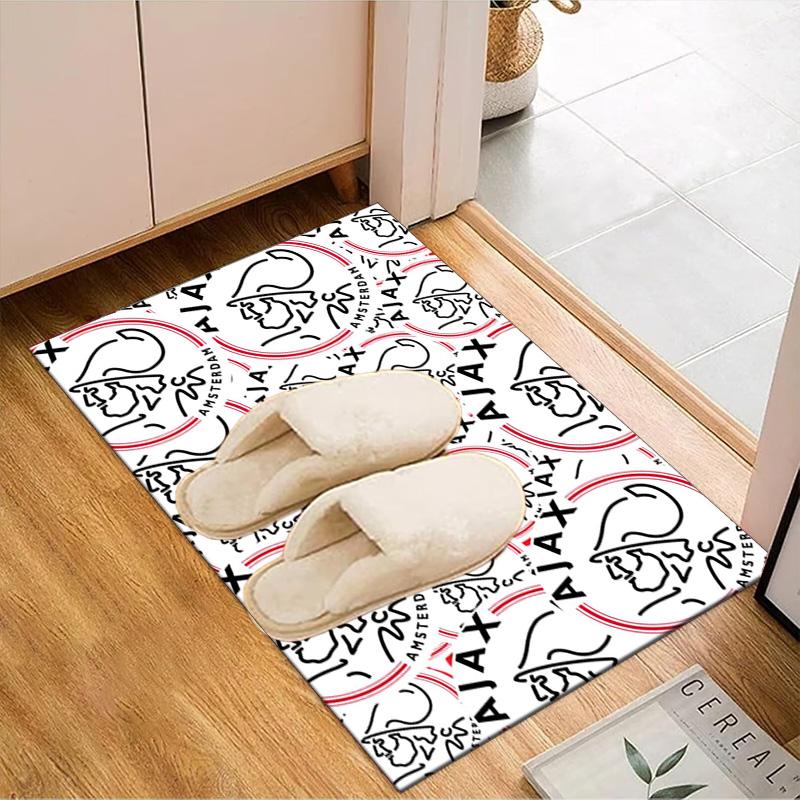 AFC Ajax Emblem Design Rug Game Carpet, Floor Mat for Bedroom Living Room Entryway Rug, Home Decor Idea Gift for Christmas Birthday
