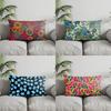 Home Decor Colorful Floral Pattern Pillowcases Suitable For Sofa Bedroom Car Pillow Cover Cushion Rectangular Back Cushion