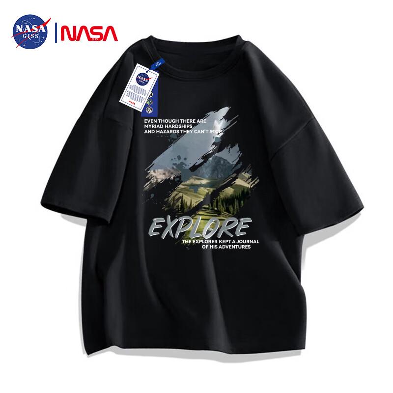 Мужская хлопковая футболка с графическим принтом, коллаборация NASA GISS XL